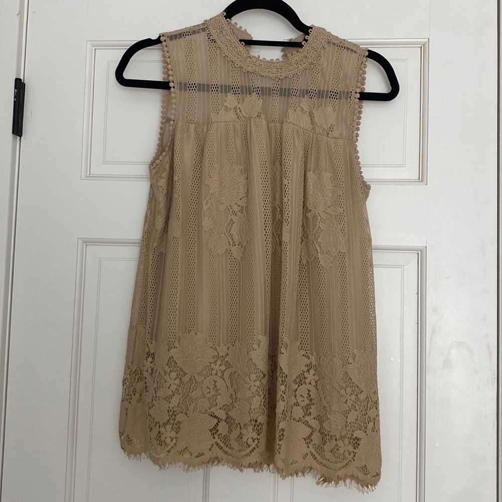 Style & Co Beige Blouse